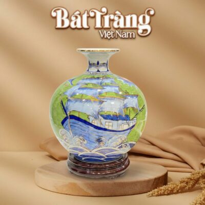 Bình hút lộc Thuận Buồm Xuôi Gió vẽ vàng 24k nền xanh lá BT-BHL95 - Ảnh đại diện