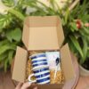 Bộ phin cafe sọc xanh dương nhạt kèm thìa được ...