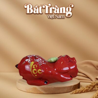 Ống heo tiết kiệm size đại màu đỏ chữ Lộc BT-HĐ01