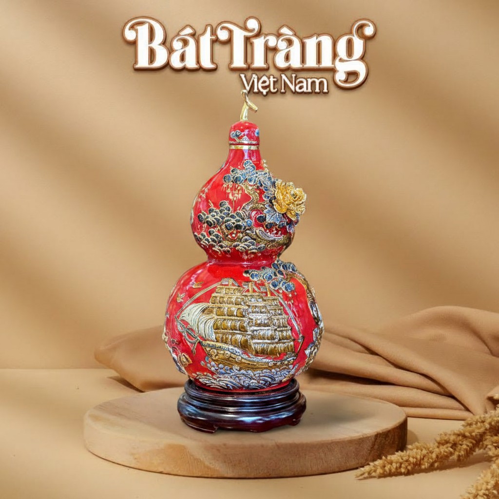 Hồ L&ocirc; đắp nổi vẽ v&agrave;ng 