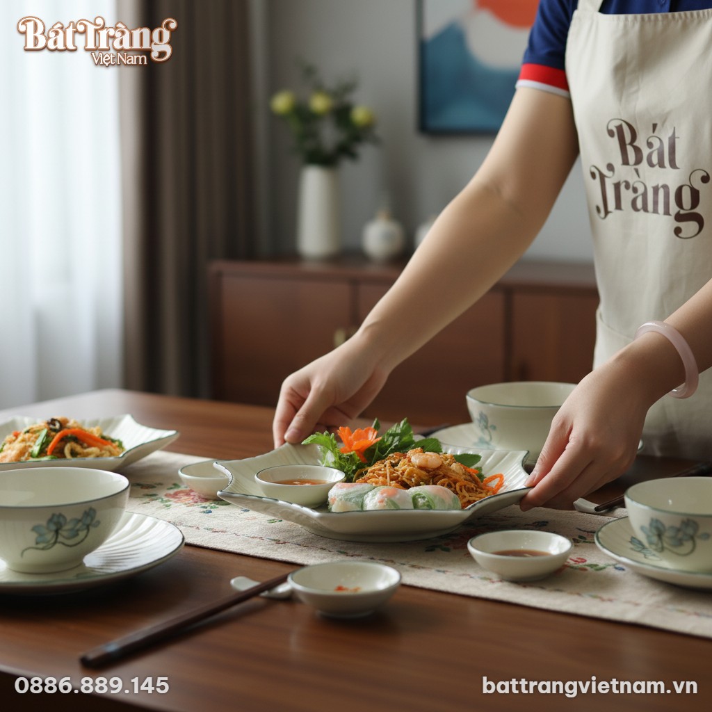 Cận cảnh đĩa hình sao sứ Bát Tràng BT-BD108, là...