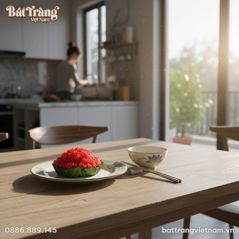 Một chiếc đĩa sứ Bát Tràng họa tiết sen xanh ti... Một chiếc đĩa sứ Bát Tràng họa tiết sen xanh ti...