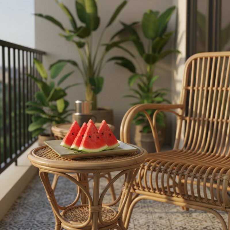 Một buổi chiều hè êm ả trên ban công của một că...