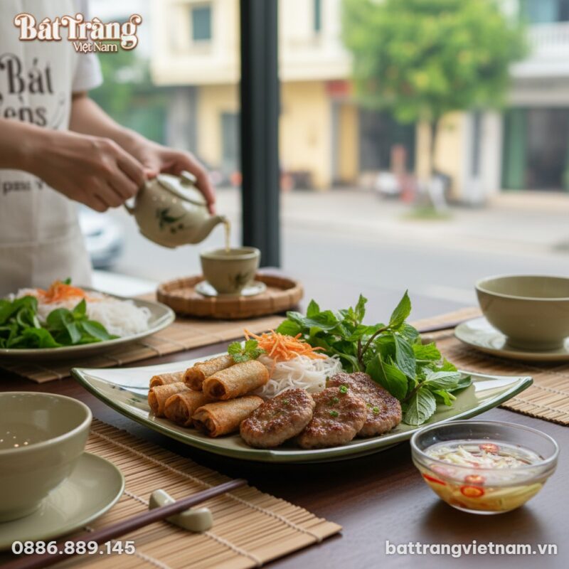 Cận cảnh đĩa vuông sứ Bát Tràng men kem ngà viề...