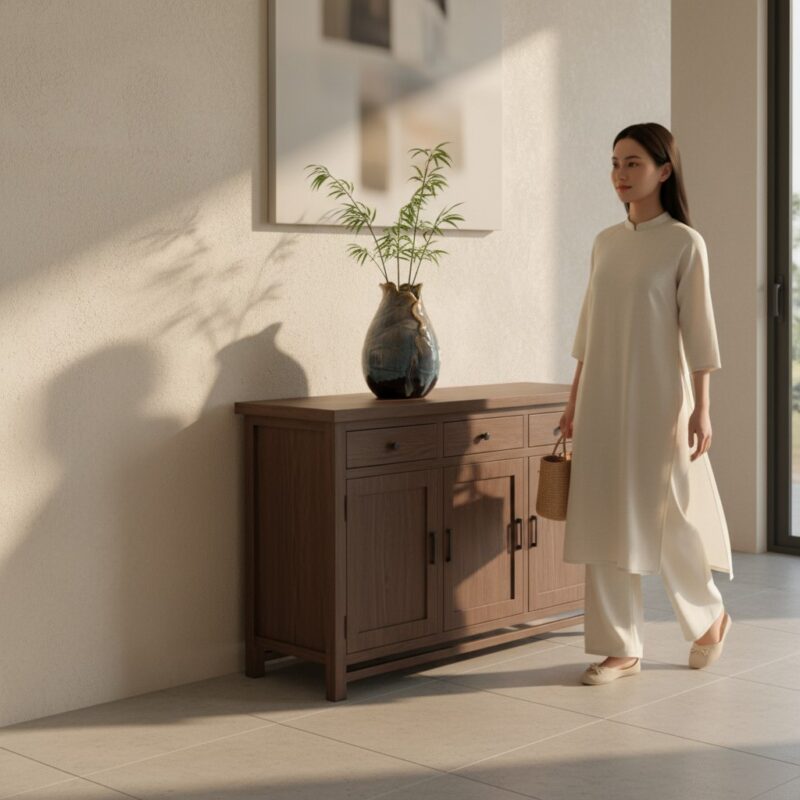 Lọ hoa men hoả biến BT-LHS41 cao 26cm đặt trên ...