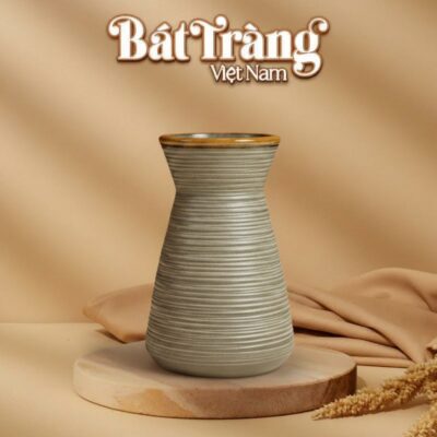 Lọ vuốt tay gốm mộc dáng chân váy miệng loe BT-LHS33 - Ảnh đại diện