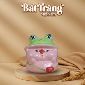 Ống tiết kiệm bé heo hồng mũ ếch BT-HĐ15