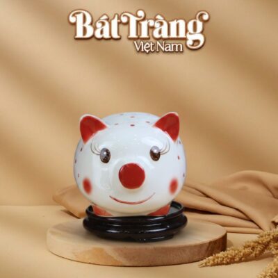 Ống tiết kiệm heo chấm bi trắng đỏ BT-HĐ17 - Ảnh đại diện