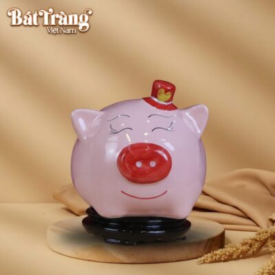Ống tiết kiệm heo màu hồng đội mũ BT-HĐ05 - Ảnh đại diện