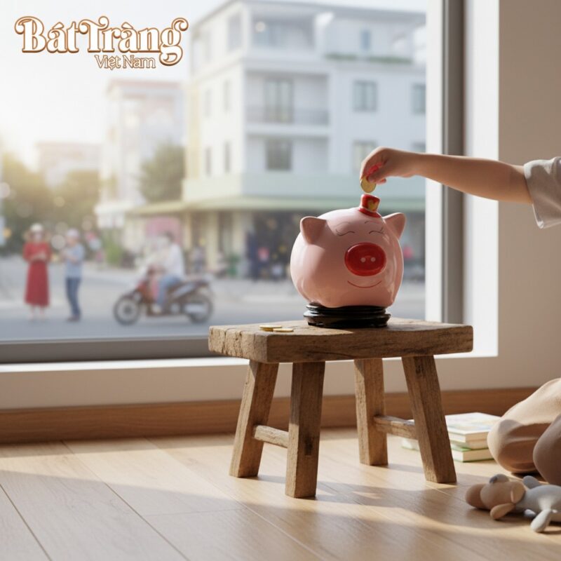 Ống tiết kiệm heo hồng BT-HĐ05 cao 20cm đặt trê...