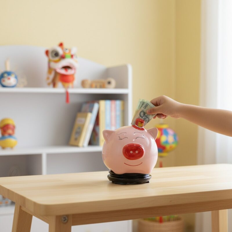 Ống tiết kiệm heo hồng BT-HĐ05 cao 20cm trên bà...