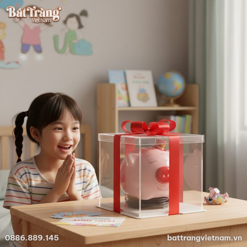 Ống tiết kiệm heo hồng BT-HĐ05 cao 20cm được đặ...