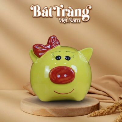 Ống tiết kiệm heo vàng đeo nơ BT_HĐ13 - Ảnh đại diện