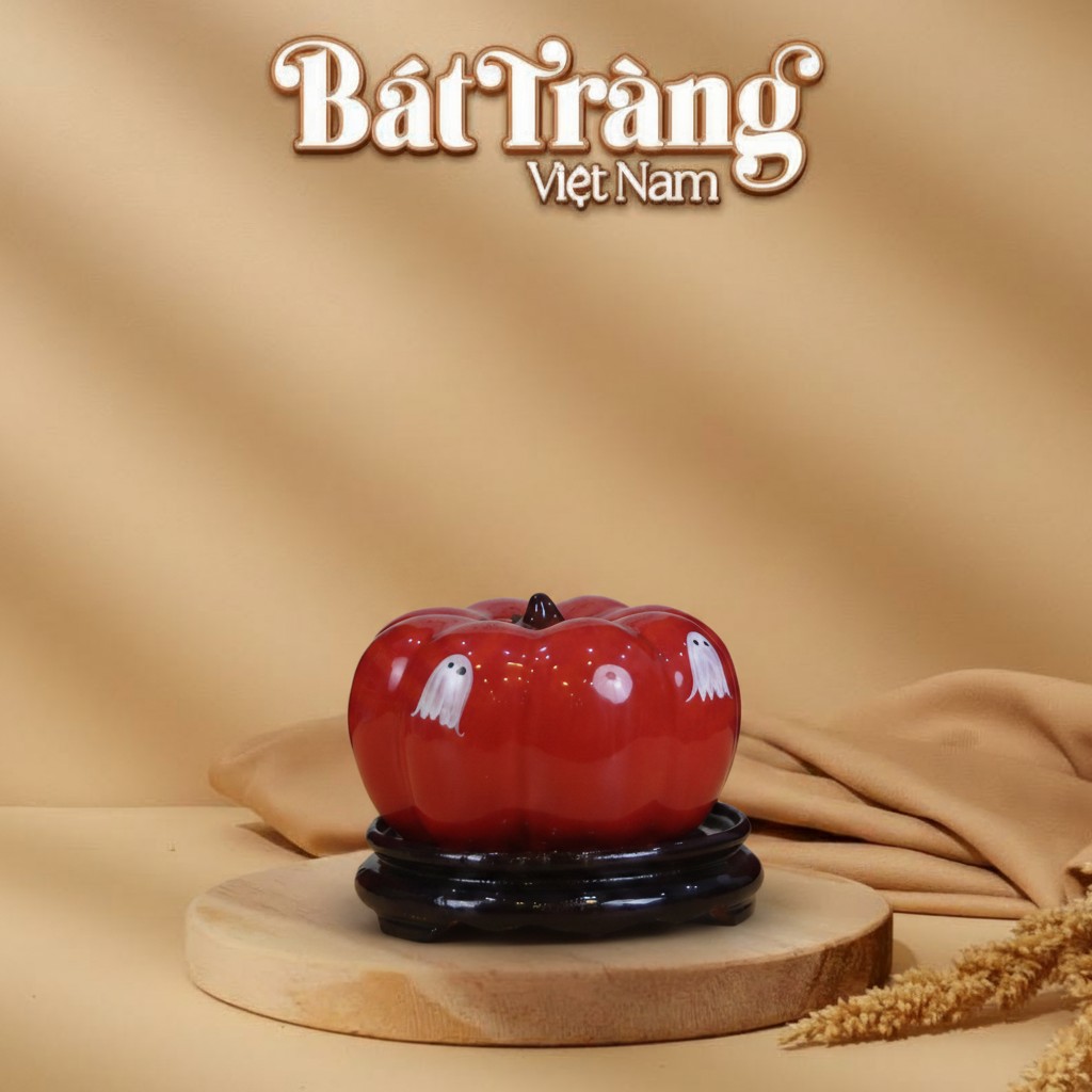 Ống tiết kiệm hình quả bí đỏ màu đỏ BT-HĐ21