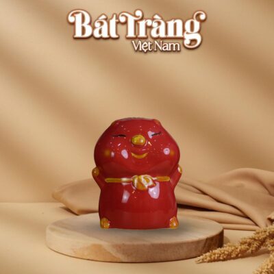 Ống tiết kiệm bé bánh bao má phính cute màu đỏ BT-HĐ16