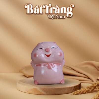 Ống tiết kiệm bé bánh bao má phính cute màu hồng BT-HĐ17