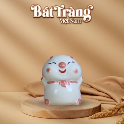 Ống tiết kiệm bé bánh bao má phính cute màu trắng BT-HĐ18