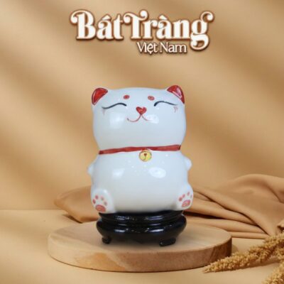 Ống tiết kiệm mèo thần tài màu trắng BT-HĐ19 - Ảnh đại diện