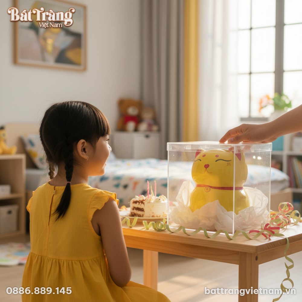 Ống tiết kiệm mèo thần tài vàng BT-HĐ21 đặt gói...