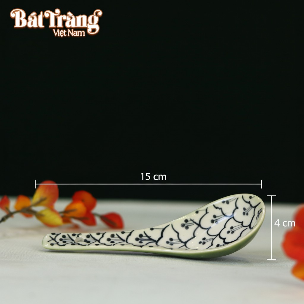 Kích thước Thìa cơm tiết bèo xanh lục bảo BT-BD105