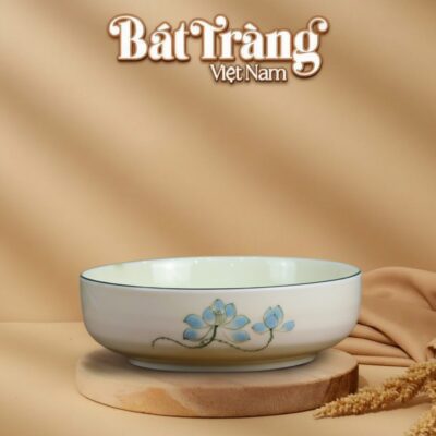 Tô phệ sứ trắng hoạ tiết sen xanh Bát Tràng BT-BD112 - Ảnh đại diện
