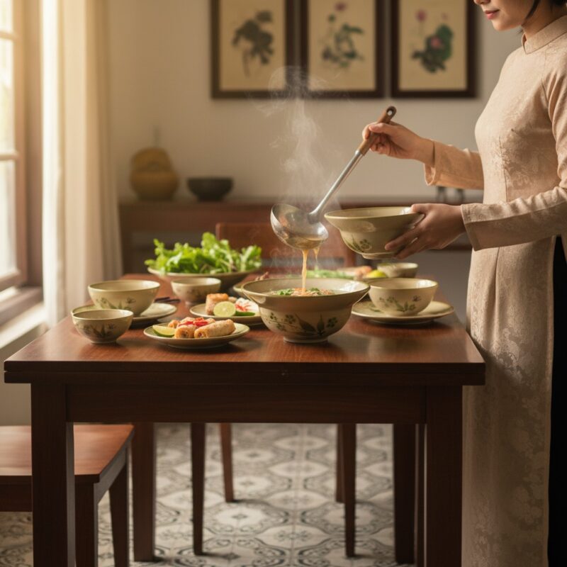 Một nhân vật trong trang phục truyền thống Việt...