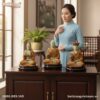 Bộ 3 Ta Bà Tam Thánh gốm sứ Bát Tràng được đặt ...
