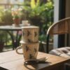 Một cảnh cận cảnh bộ phin cà phê gốm sứ Bát Trà...