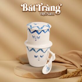 Bộ phin cafe kèm thìa hoạ tiết Khuôn Mặt Mơ Màng BT-LCF04