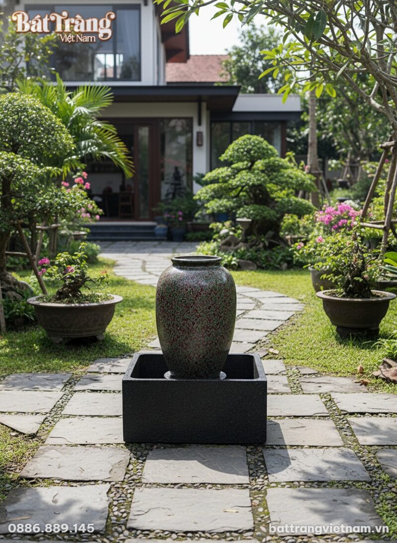 Chum gốm sứ Bát Tràng men hoả biến (cao 70cm, r...