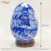 Kích thước Trứng tài lộc hoạ tiết vẽ tay