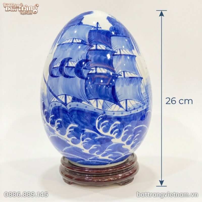 Kích thước Trứng tài lộc hoạ tiết vẽ tay