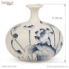 Kích thước Bình hút lộc dáng dẹt men rạn hoạ tiết sen vẽ tay BT-BHL112