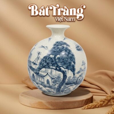 Bình Hút Lộc Men Rạn Cổ Vẽ Lam Họa Tiết Tùng Lâm Sơn Thủy BT-BHL116L11 - Ảnh đại diện