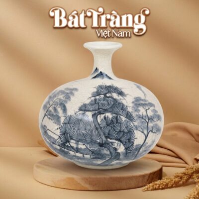 Bình Hút Lộc Men Rạn Vẽ Lam Tùng Lâm Cổ Thụ BT-BHL113 - Ảnh đại diện