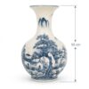 Kích thước Bình tỏi men rạn hoạ tiết sơn thuỷ vẽ tay cao 55cm BT-TB15