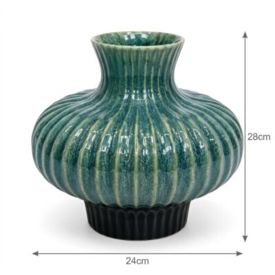 Kích thước Lọ hoa dáng lồng đèn men hoả biến thiên thanh BT-LH117