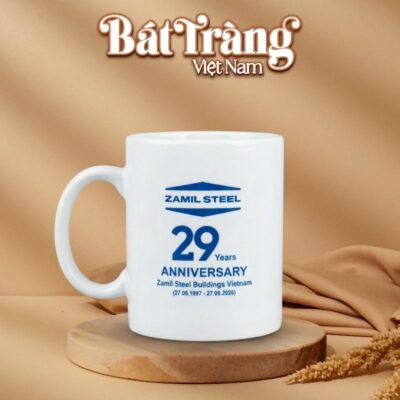Ly sứ trắng Bát Tràng in logo làm quà tặng BT-QT115 - Ảnh đại diện