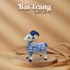 Tượng dê nhỏ có sừng men lam hoạ tiết hoa lá vẽ tay BT-TG19 - Ảnh đại diện