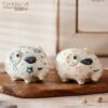 Tượng Gốm Sứ Voi Con Ngộ Nghĩnh Vẽ Hoa Xanh, Đỏ BT-TG10 - Chi tiết 2