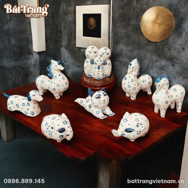 Tượng Tam Niệm Gốm Sứ Bát Tràng Bình An BT-TG12 - Chi tiết 2