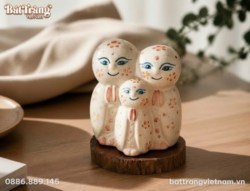 Tượng Tam Niệm Gốm Sứ Bát Tràng Bình An BT-TG12 - Chi tiết 4