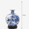 Kích thước Bình hút lộc men lam vẽ vàng hoạ tiết Phú Quý Trường Thọ BT-BHL118