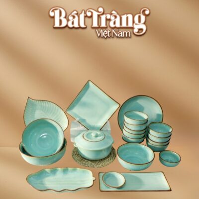 Bộ bát đĩa gia đình men ngọc viền nâu 20 chi tiết BT-BD146 - Ảnh đại diện