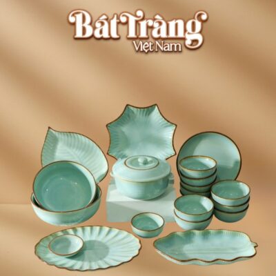 Bộ bát đĩa gia đình men ngọc viền nâu 20 chi tiết BT-BD147 - Ảnh đại diện