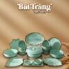 Bộ bát đĩa gia đình men ngọc viền nâu 21 chi tiết BT-BD148