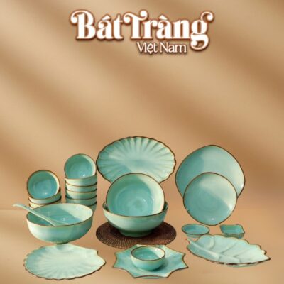 Bộ bát đĩa gia đình men ngọc viền nâu 23 chi tiết BT-BD144 - Ảnh đại diện