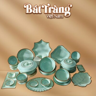 Bộ bát đĩa gia đình men ngọc viền nâu 26 chi tiết BT-BD145 - Ảnh đại diện