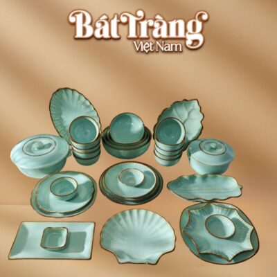 Bộ bát đĩa gia đình men ngọc viền nâu 30 chi tiết BT-BD149 - Ảnh đại diện