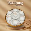 Bộ bát đĩa hoa mặt trời sứ trắng vẽ hoa đào hồng BT-BD140 - Ảnh đại diện